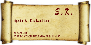 Spirk Katalin névjegykártya