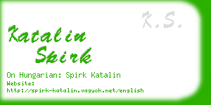 katalin spirk business card